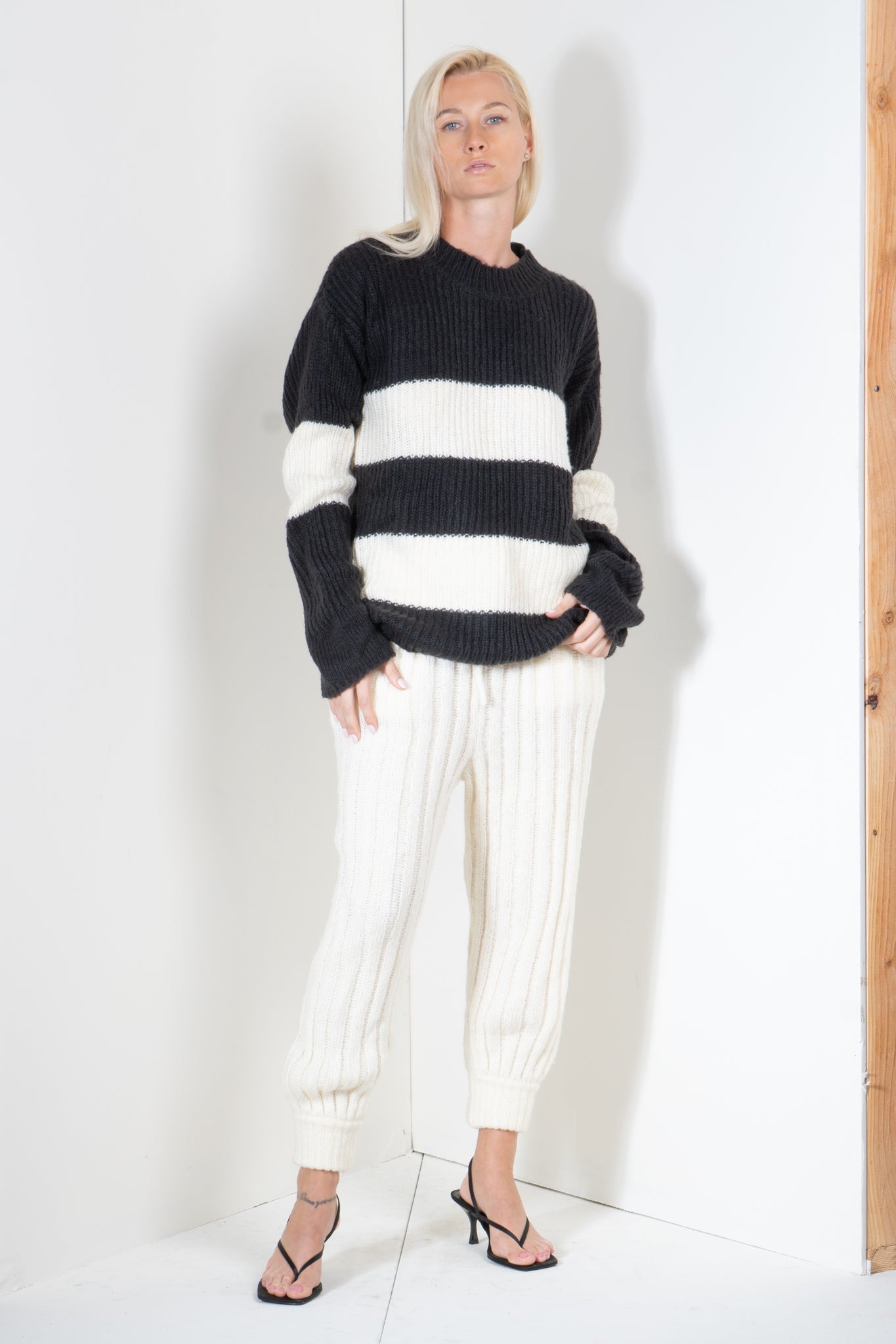 Stripe Sweater with Double Stripe