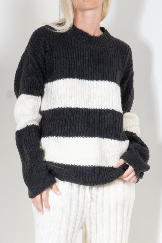 Stripe Sweater with Double Stripe