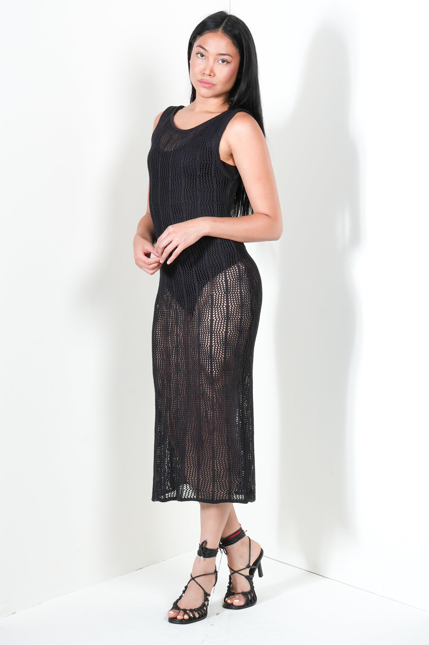Tank Dress in Waterfall Motif
