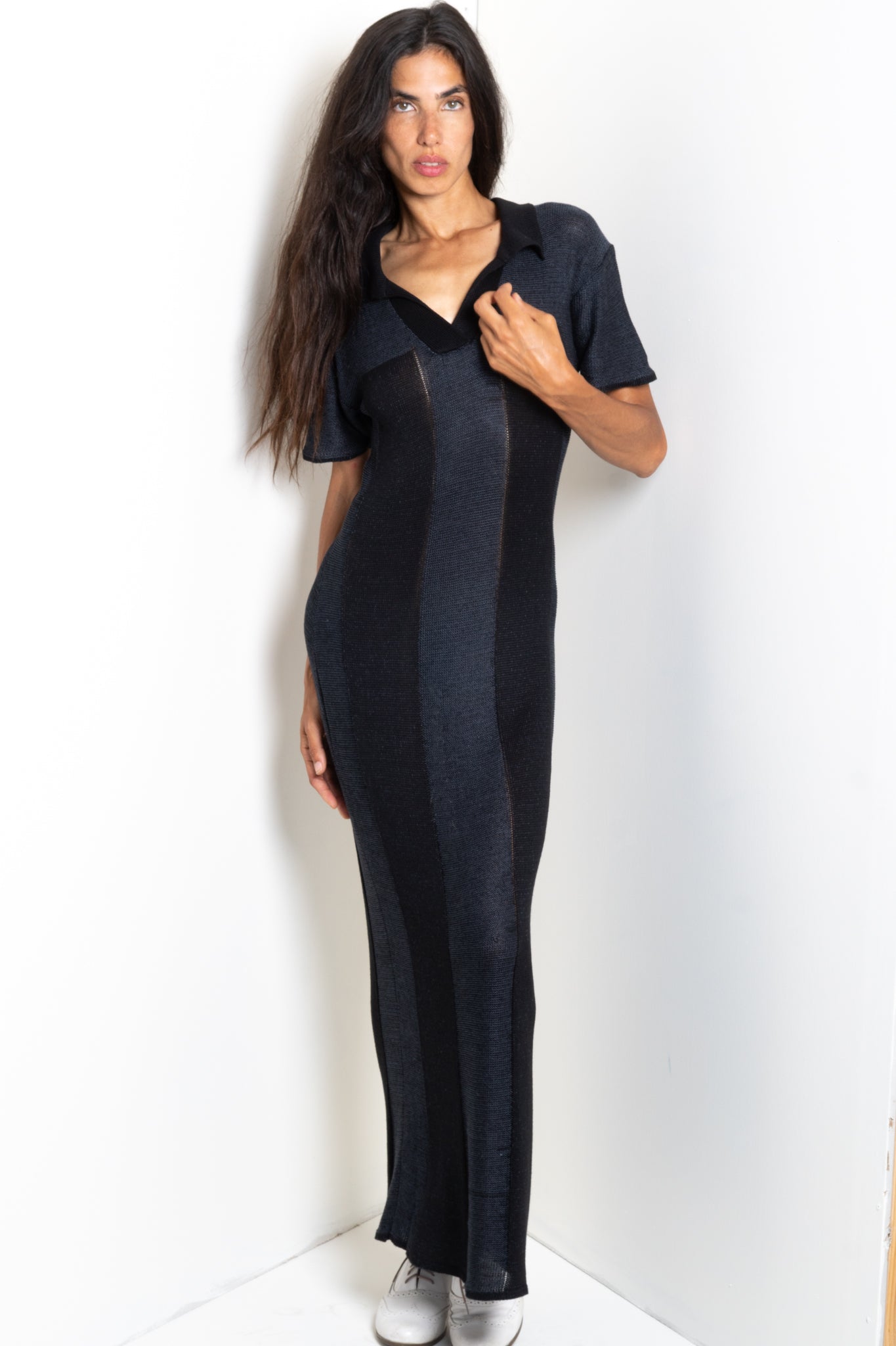 Two Tone Collared Dress