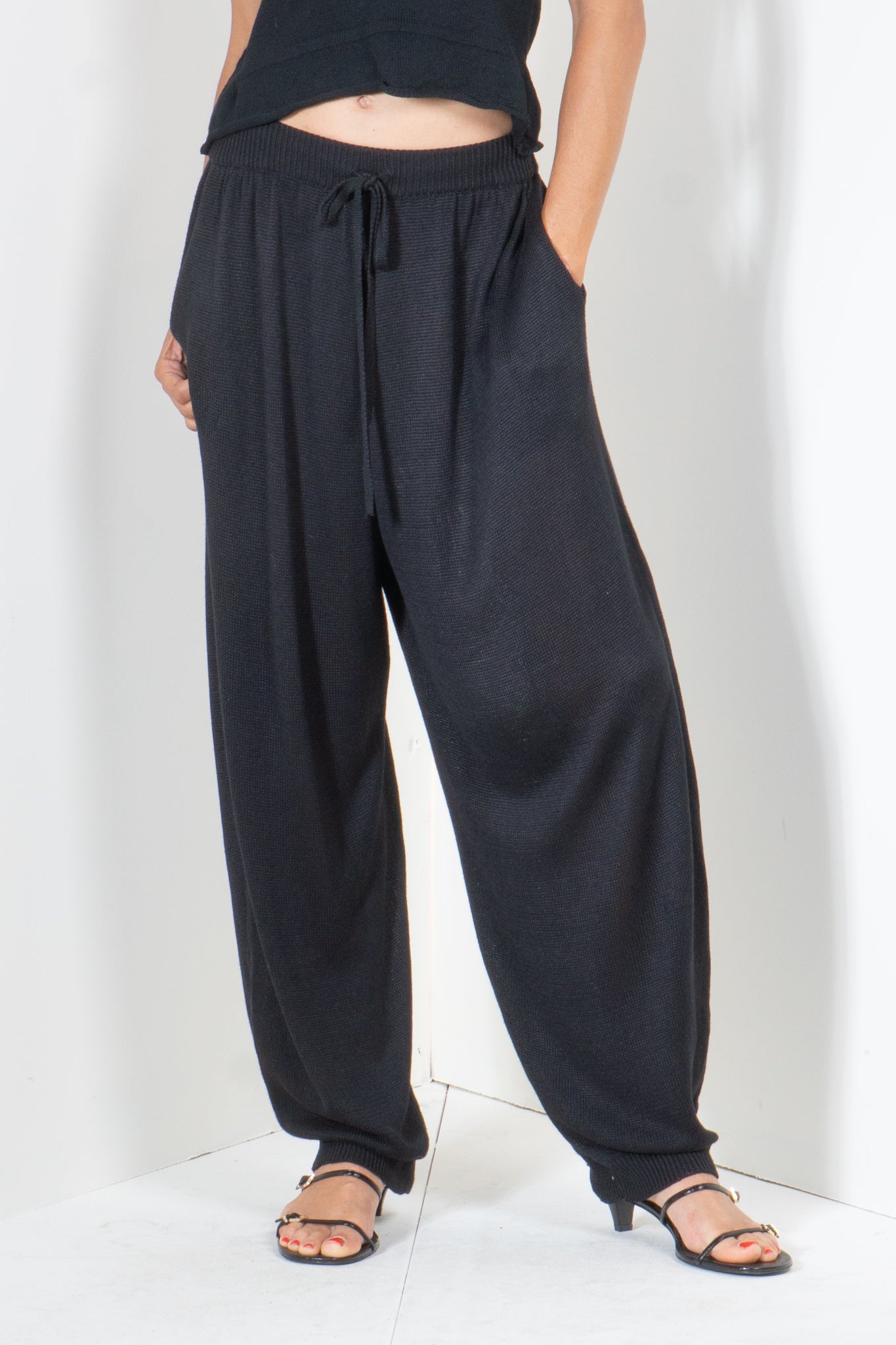 Wide Leg Jersey Pants