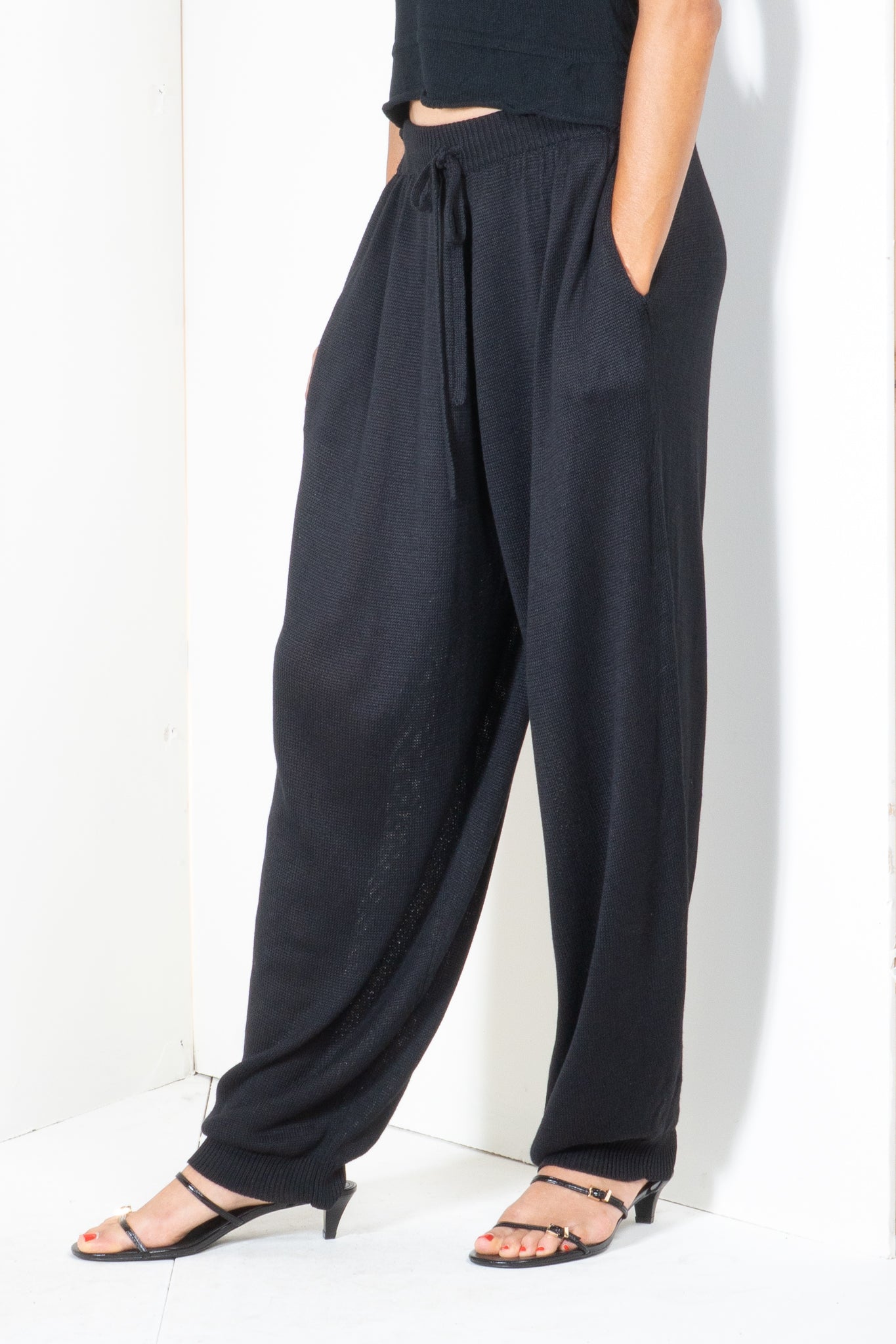 Wide Leg Jersey Pants