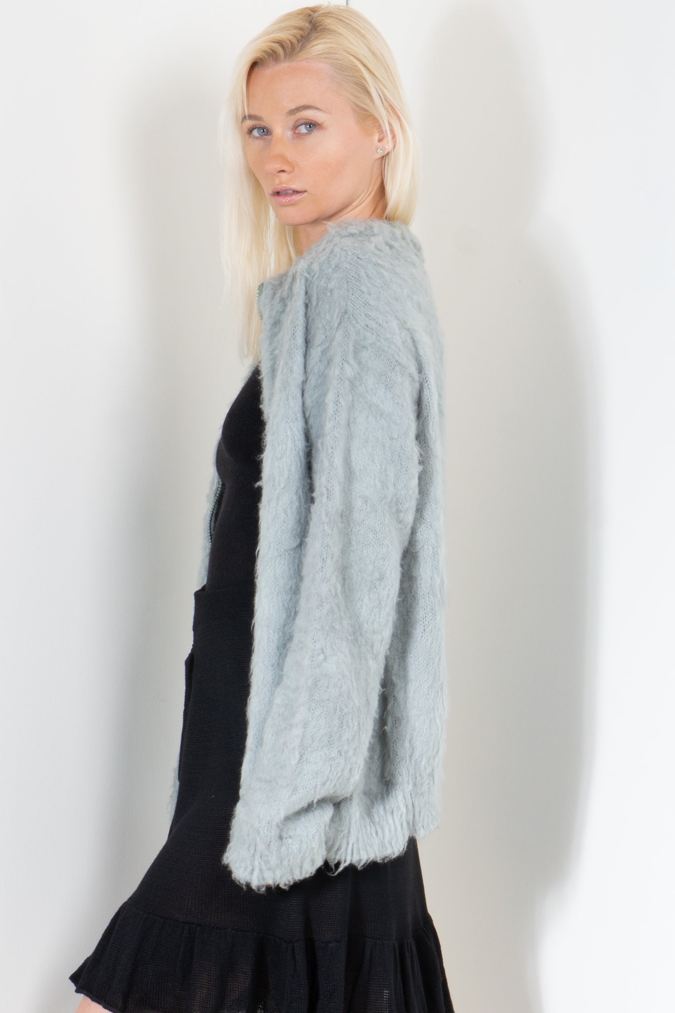 Brushed Jumper with Zipper