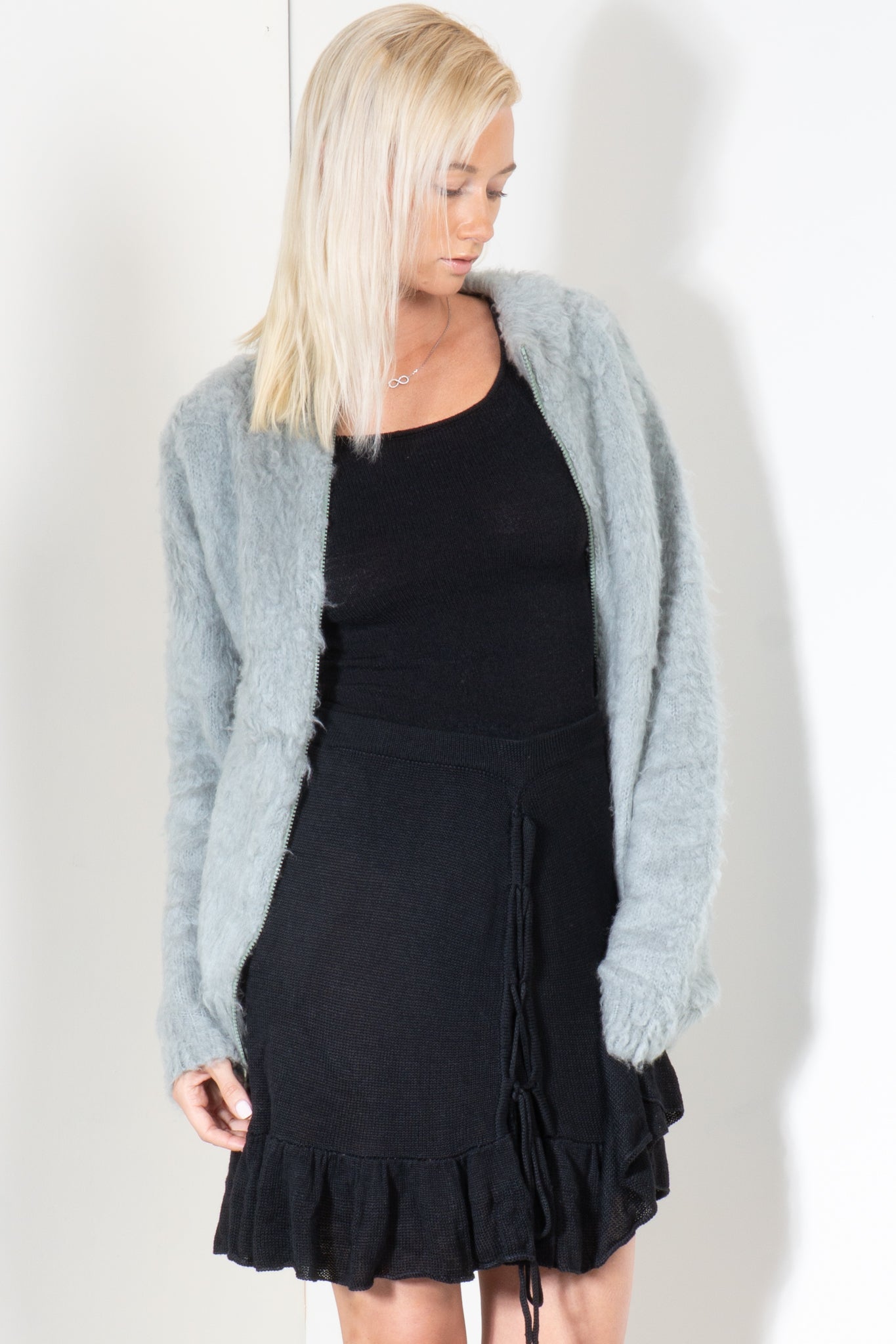 Brushed Jumper with Zipper