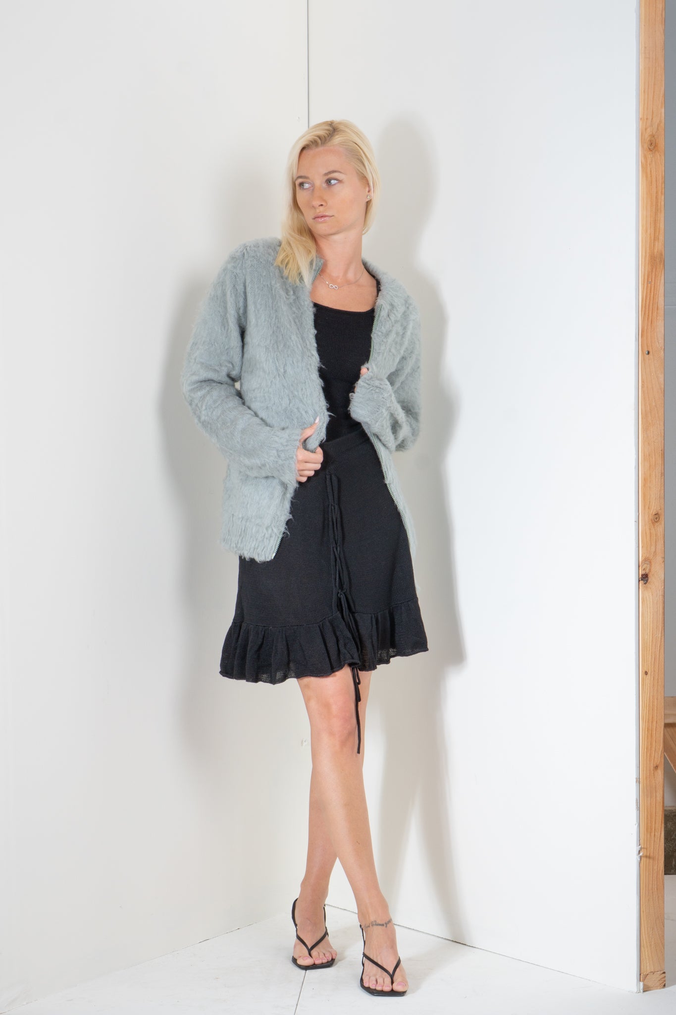 Brushed Jumper with Zipper