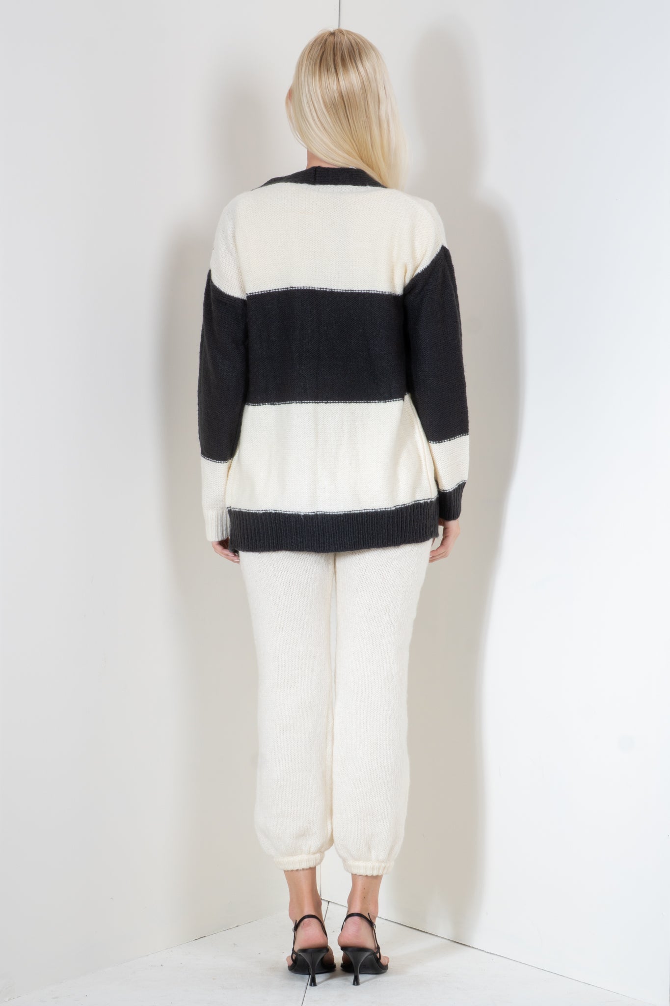 Cardigan with Mono Stripe