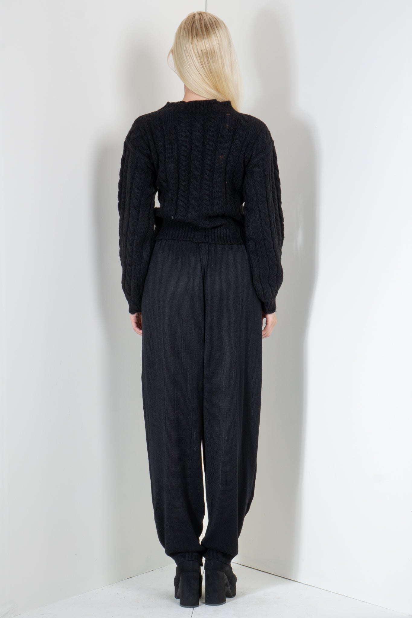Distressed Micro Cable Sweater