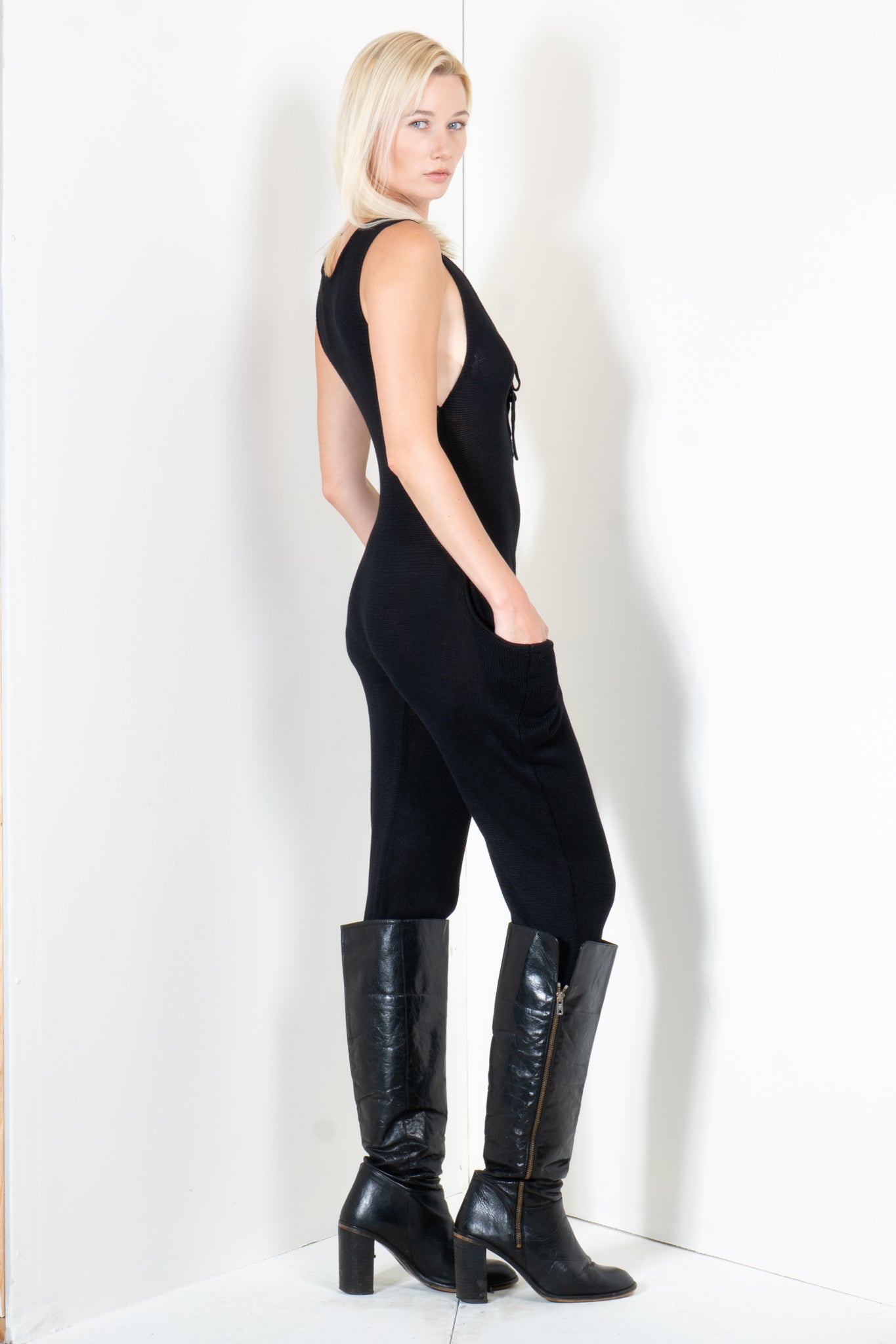 Lace Up Tank Jumpsuit