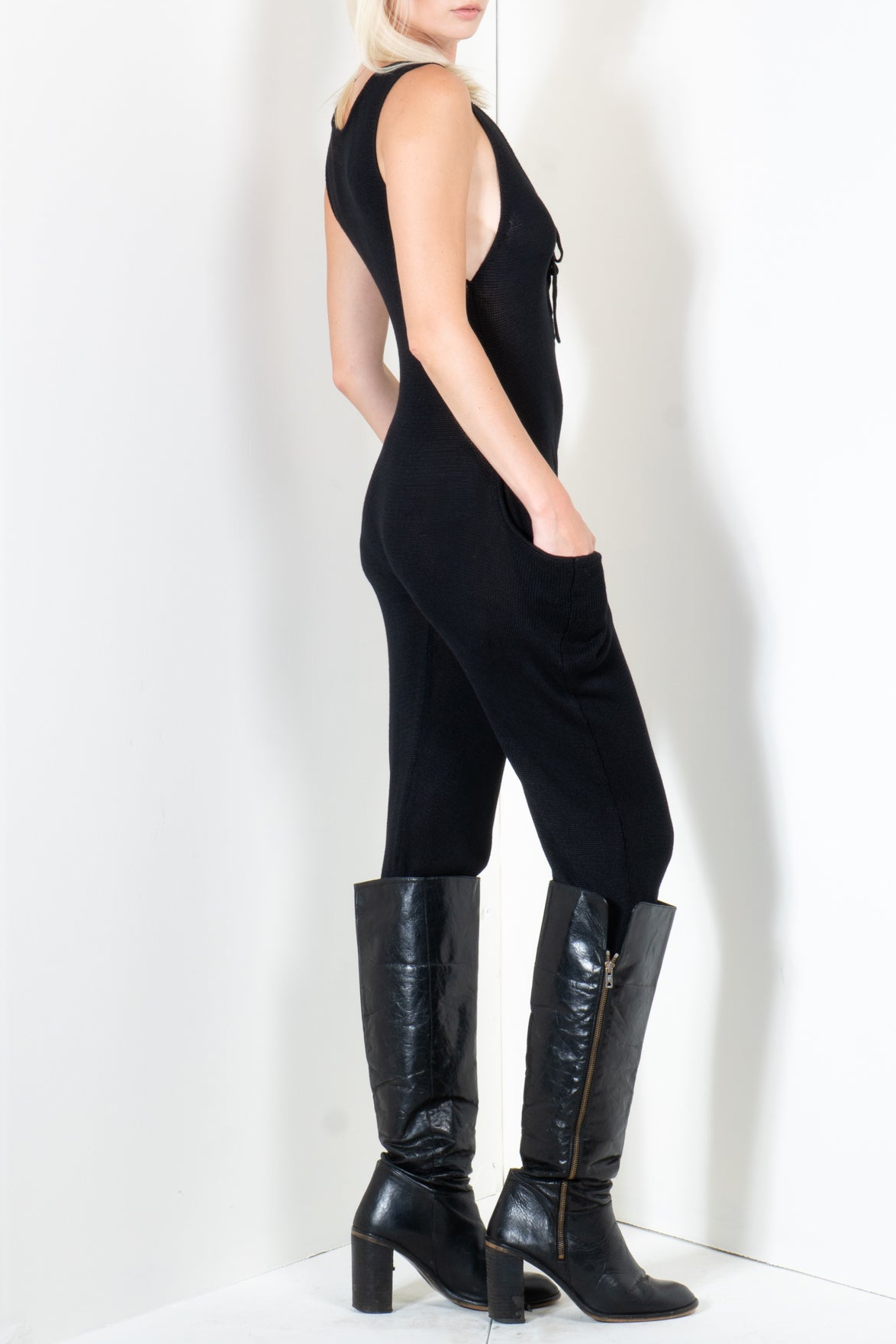 Lace Up Tank Jumpsuit