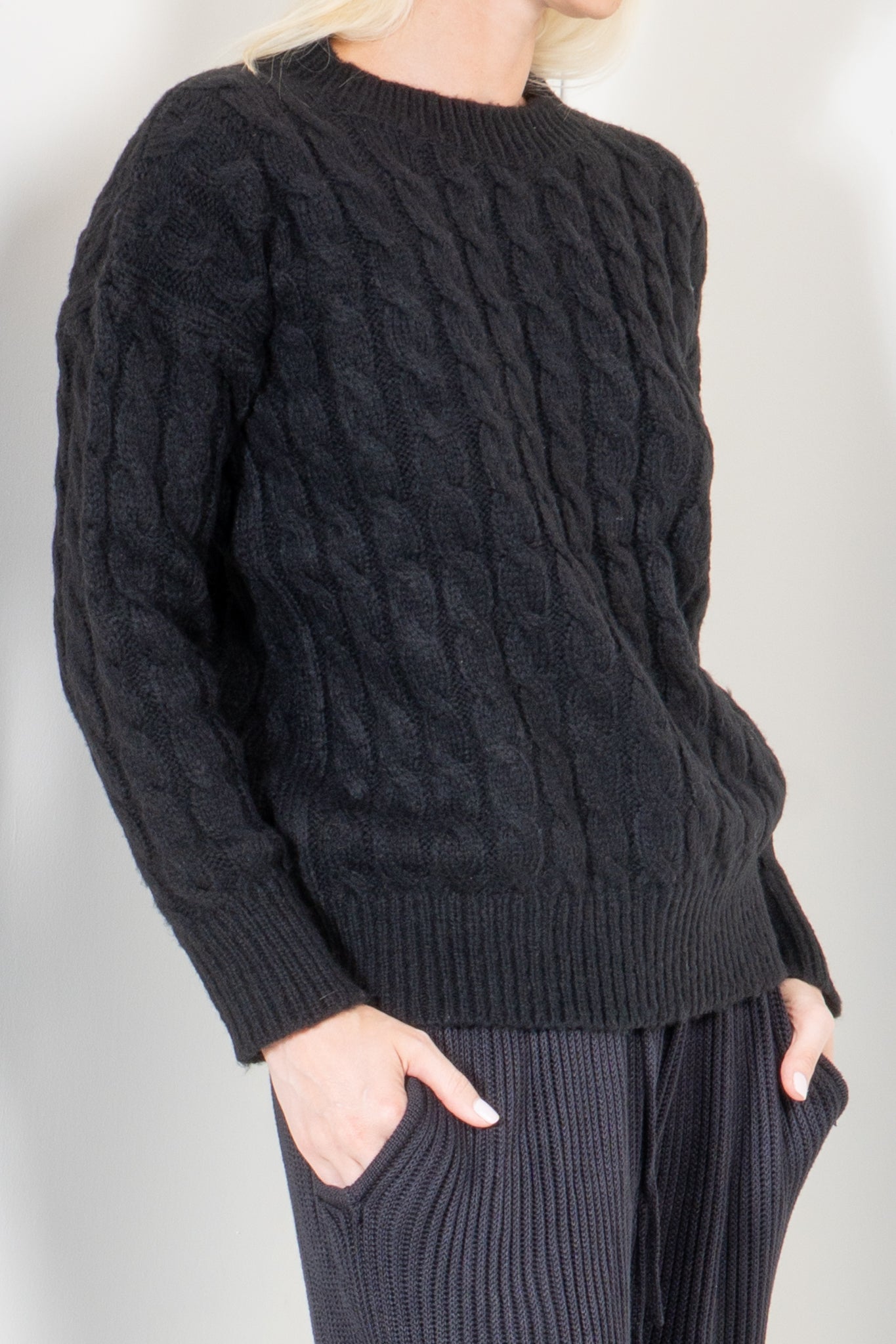 Mini Cable Boat Neck Sweater