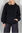 Pull Over Hoodie with Cable Applique Shoulders and Hood