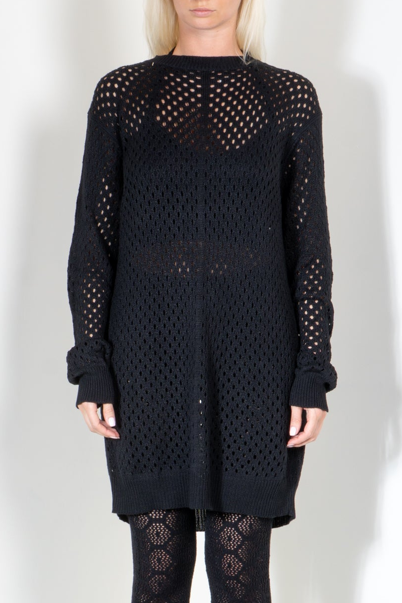 Shirt Dress in Eyelet Motif