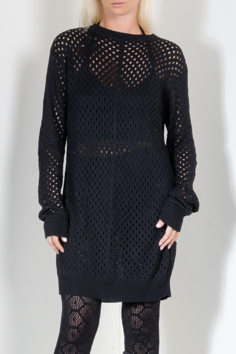 Shirt Dress in Eyelet Motif