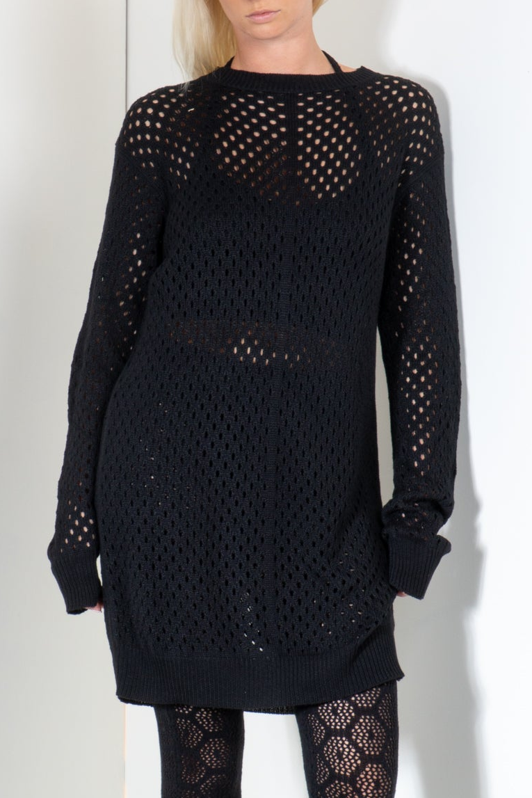 Shirt Dress in Eyelet Motif