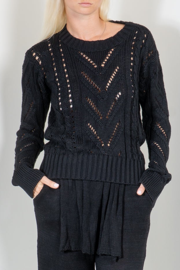 Sweater with Lace Chevron