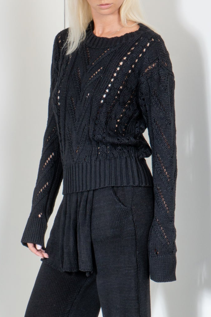 Sweater with Lace Chevron