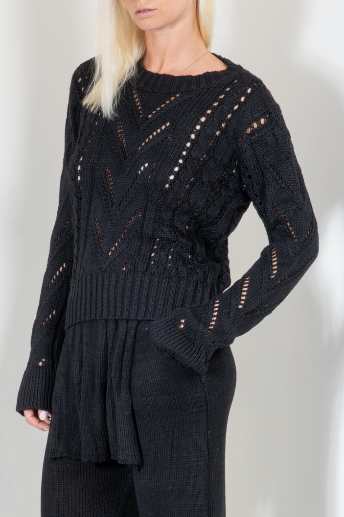 Sweater with Lace Chevron