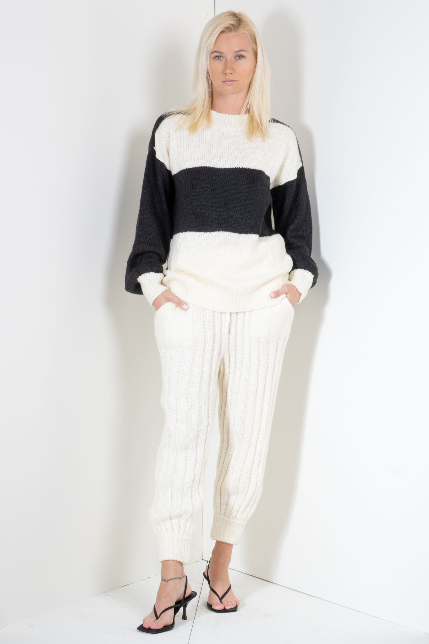 Sweater with Mono Stripe