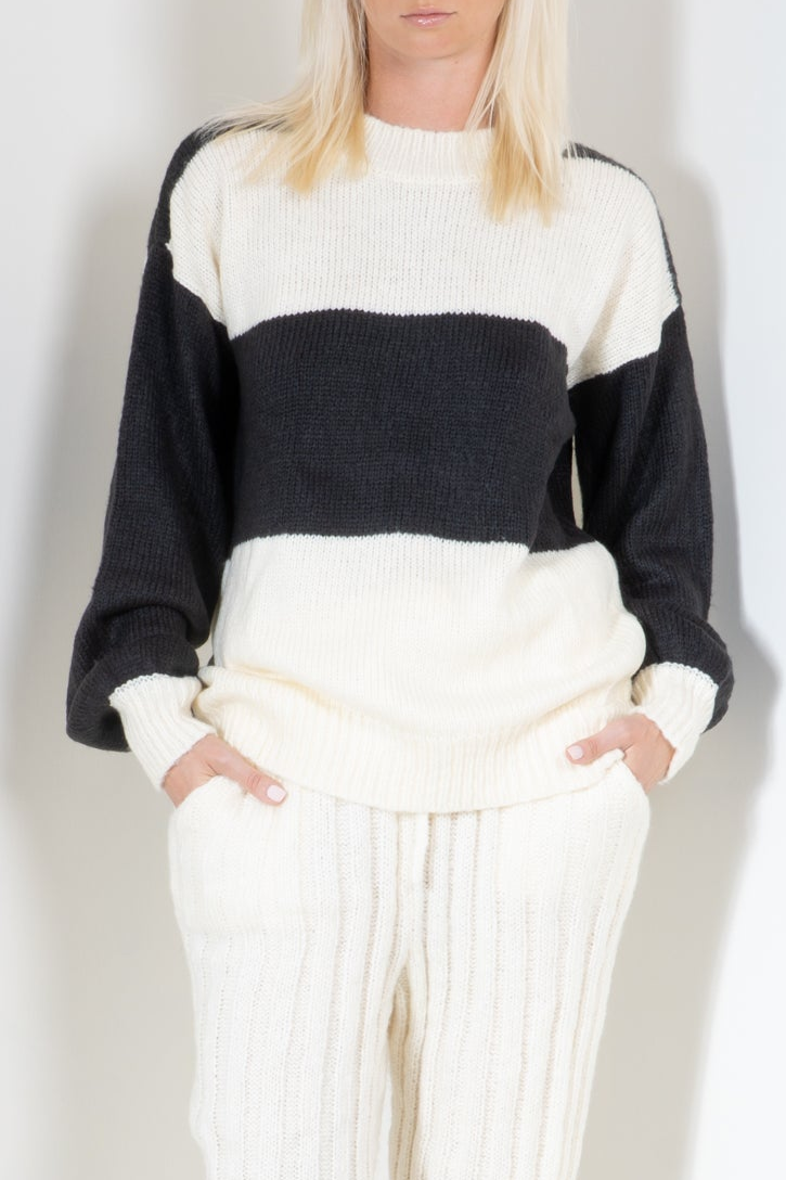 Sweater with Mono Stripe