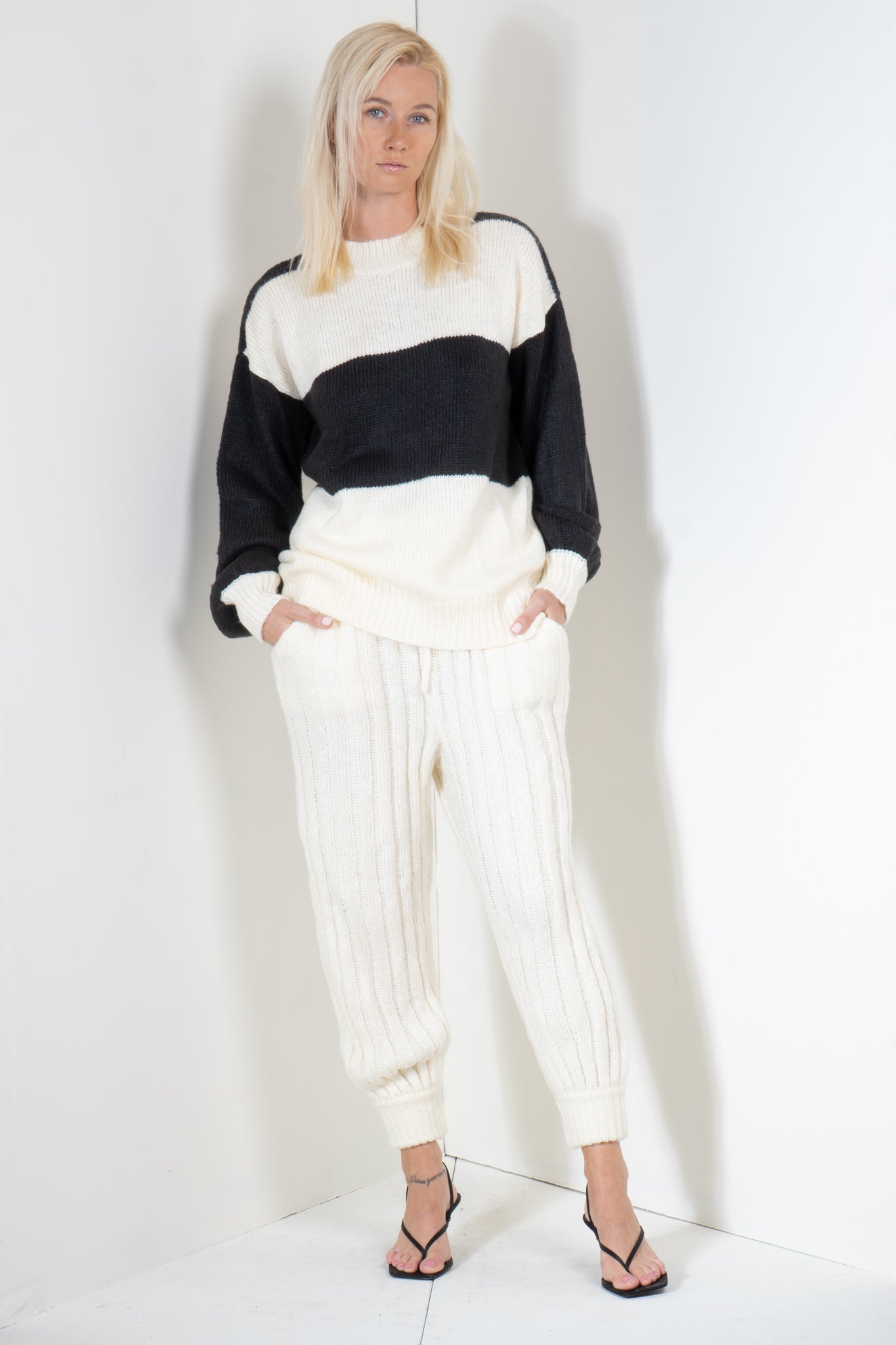 Sweater with Mono Stripe