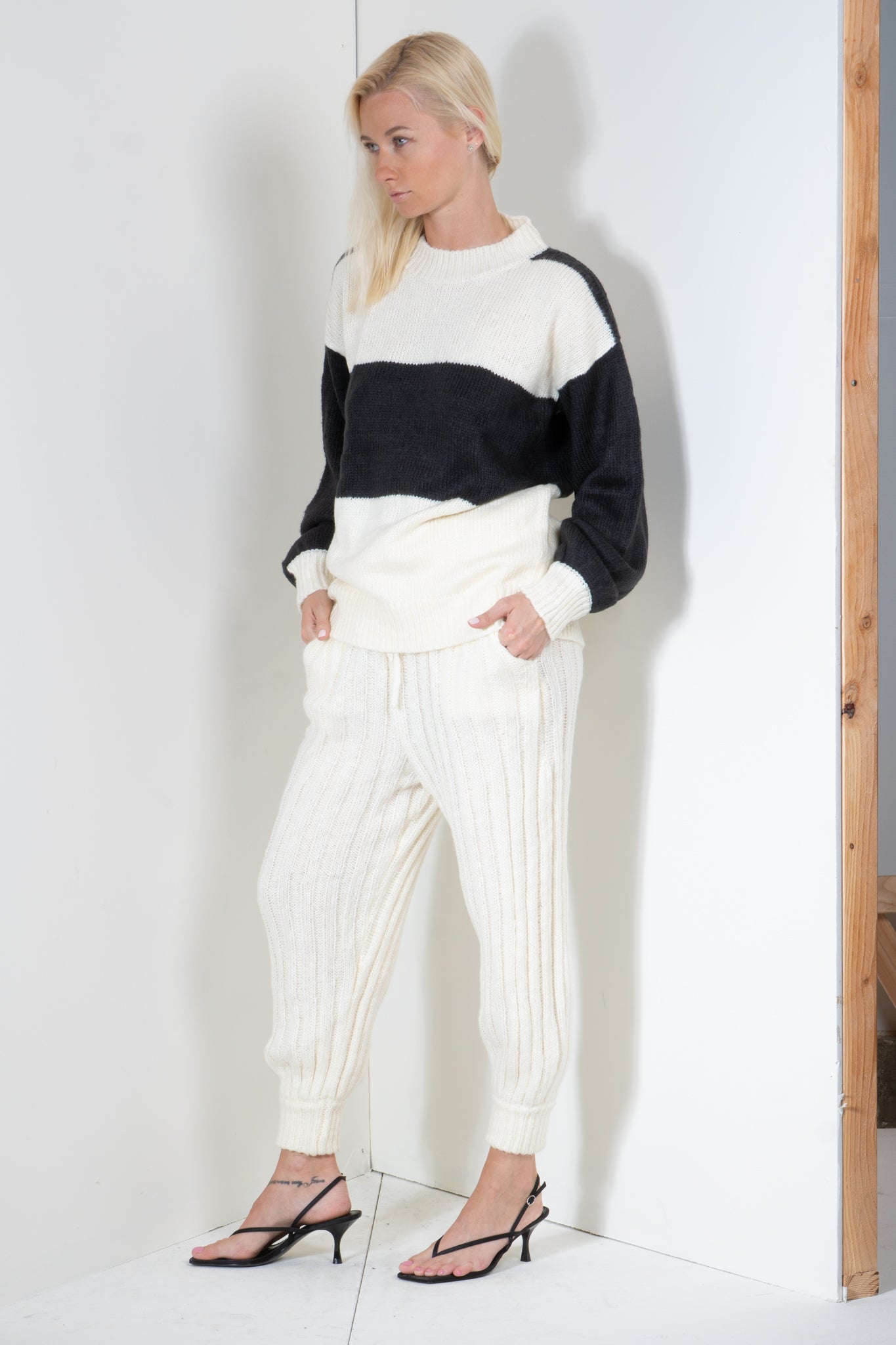 Sweater with Mono Stripe