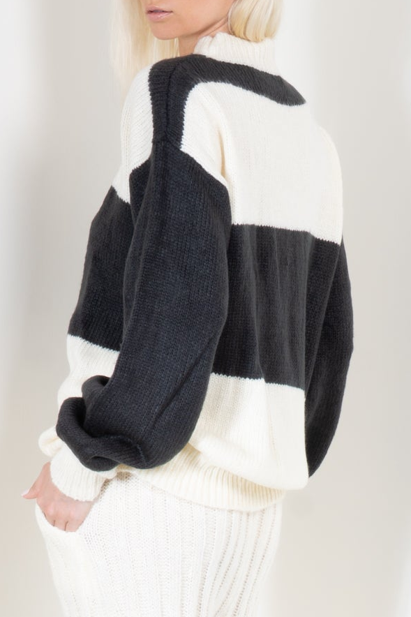 Sweater with Mono Stripe